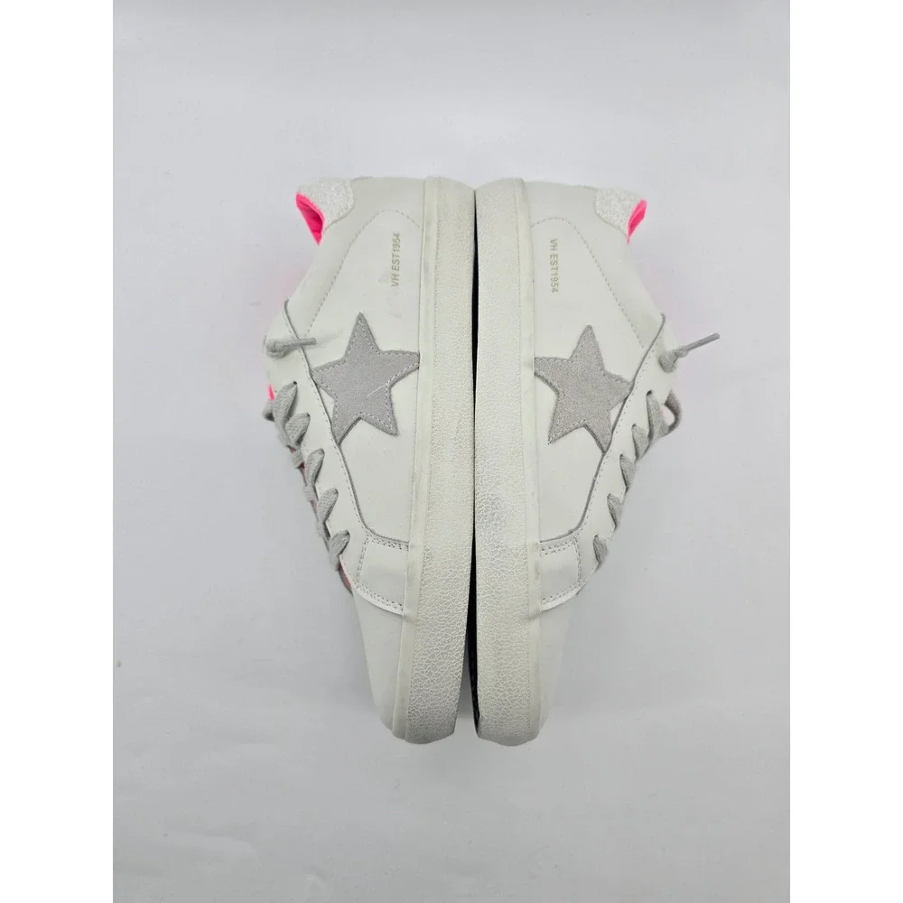 Vintage Havana Adina Sneakers Womens 11 White Neon Pink Silver Star Glitter Pop